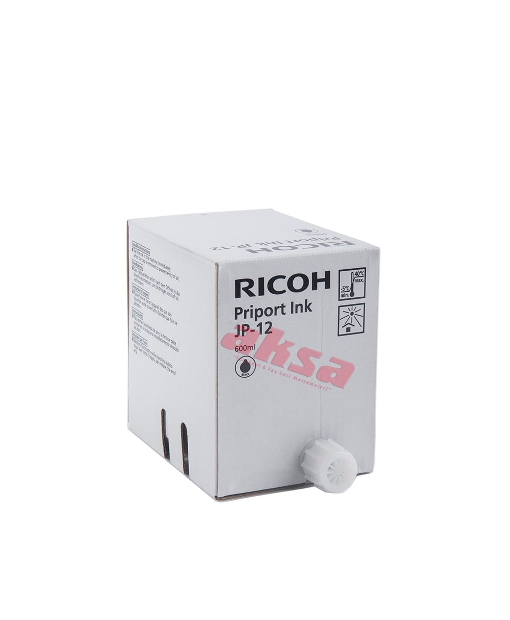 RICOH JP 12 Mürekkep JP 1210 1215 1250 1255 JP 3000 DX 3240 3440 (817104)   JP 1210 JP 1250 JP 3000 DX 3240 DX 3440 DX 3243 DX 3443 600 ML  JP12, JP 12