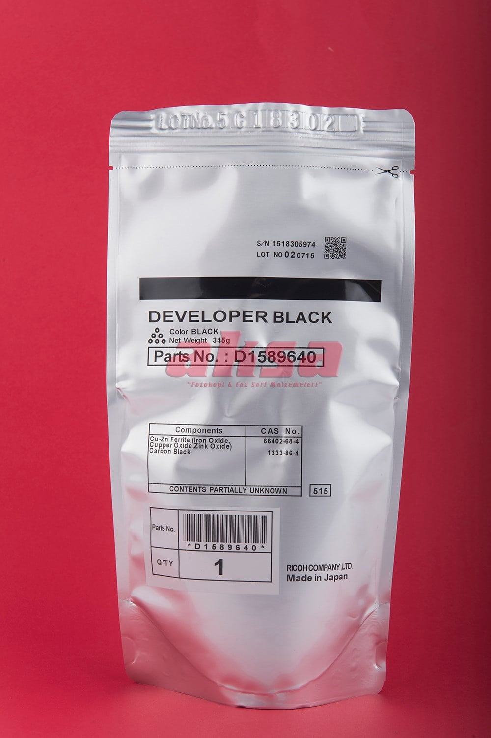 RICOH MP 2001 2501 Orijinal Developer D1589640   MP 2001\2501