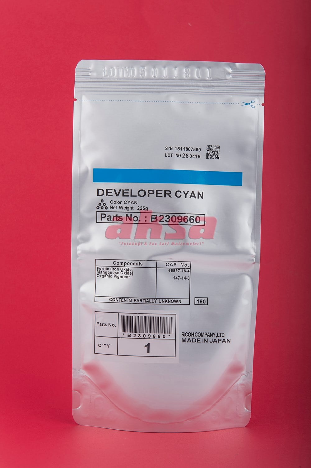 RICOH MPC 2500 Orijinal Cyan Developer MPC 3000 ( B2309660 )