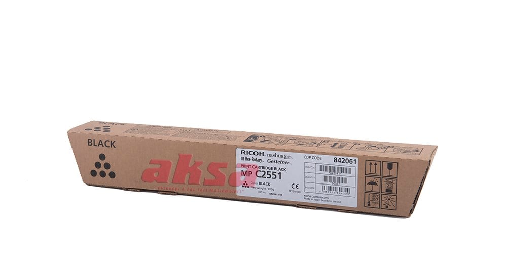 RICOH MPC 2030 MPC 2051 MPC 2550 MPC 2551 Orijinal Black Toner 842061