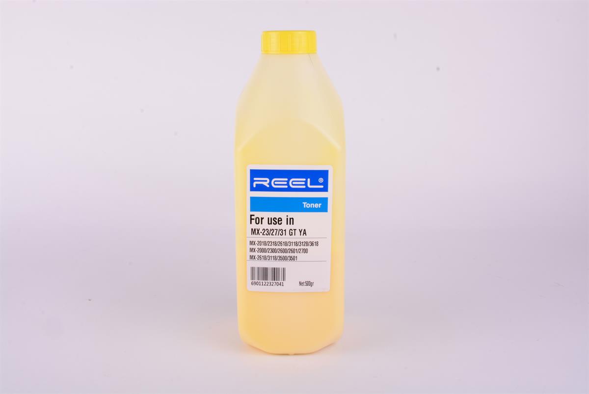 SHARP MX 23 27 31 36 51CT YA Yellow Reel Toner 500gr Bottle