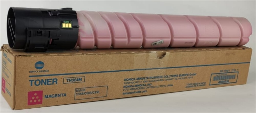 TN-324M/512M Magenta Toner Cartridge 500g A8DA330,A8DA350,A8DA390,A33K332   Bizhub C258/308/368/454/454e/554/554e