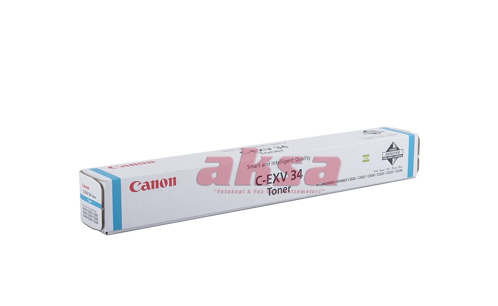 CANON C EXV 34 Orijinal Cyan Toner 3783B002AA   iR C 2020 / 2025i / 2030i / 2220L / 2225i / 2230i