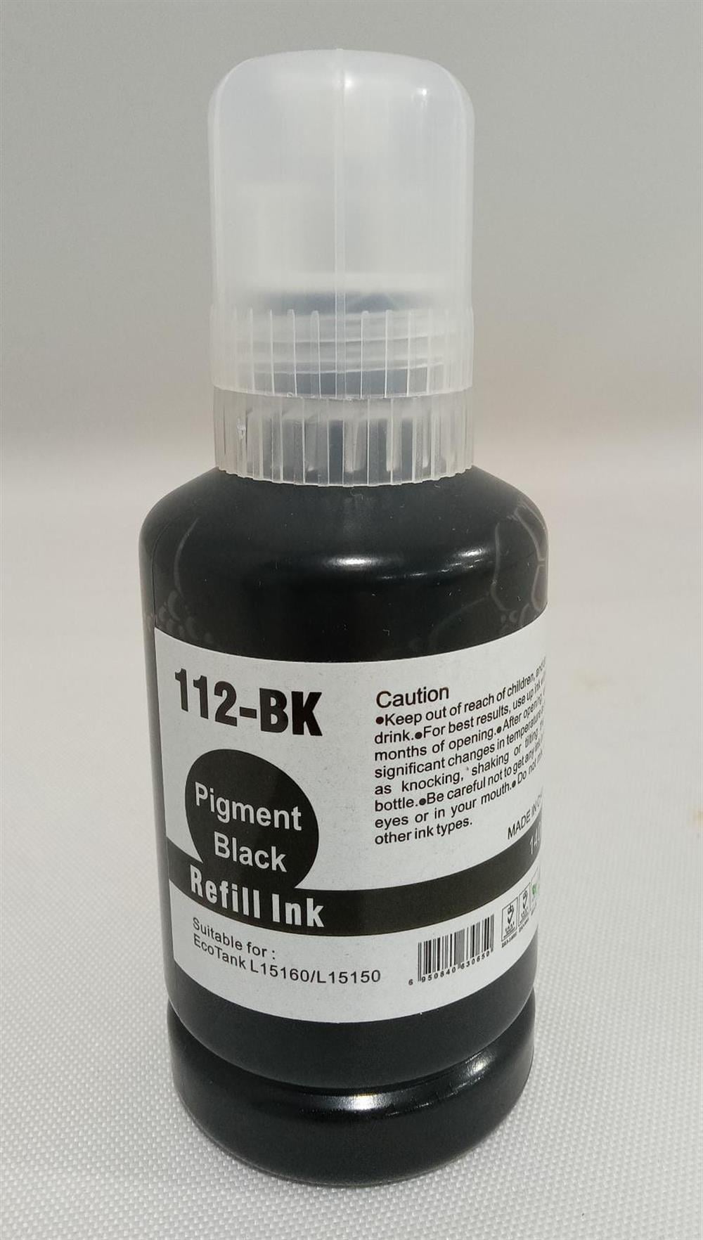 EPSON 112 Black Ink Cartridge L6550 L6570, L6580, L11160, L15150, L15160, M15140   C13T06C14A