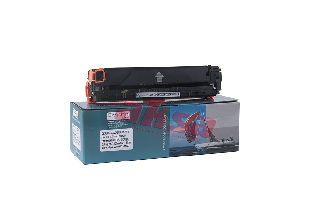 HP CB 543A CE 323A CF 213A CRG 731 716 316 131 331 116 Dolphin Magenta Toner   CM 1300/ 1312/nfi/ CP 1210/ 1215/ 1217/ 1510/ 1515/ 1518/Pro CP 1525n/nw/CM 1415  Pro 200 Color M251/ MFP M276, Canon MF 628/ 626/ 624/ 623/ 621cn/ 8280/ 8250