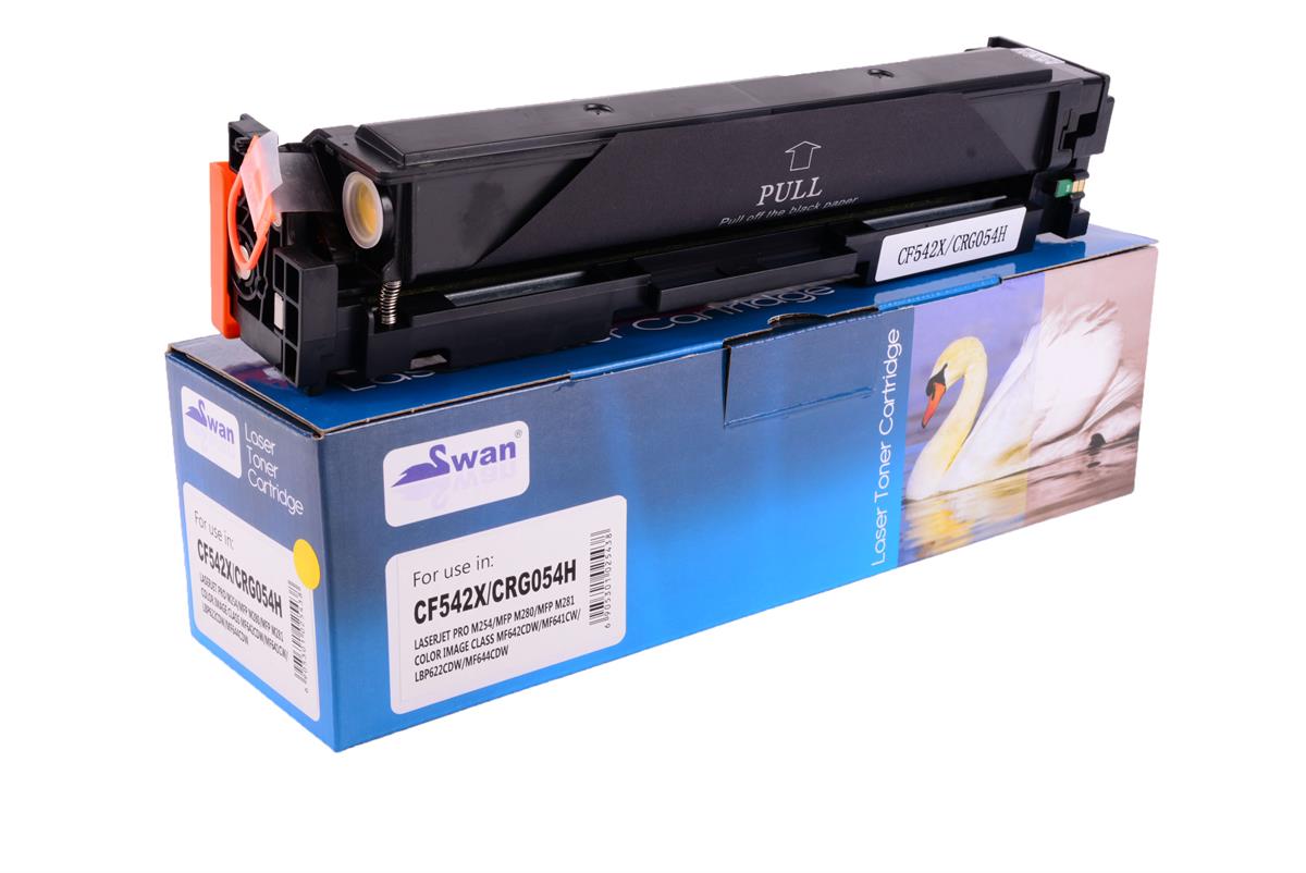 HP CF 542X CRG 054H Swan Yellow Laser Toner(2 5K) Pro M254nw M254dw M281fdn w   (20 Lİ) SENSYS LBP 621Cw/623Cdw/640C,MF 640C/ 641Cn /641Cw/642Cdw/643Cdw/Cdw/645
