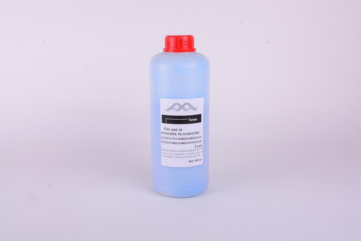 KYOCERA TK 5140 TK 5150 AA Cyan Toner 800gr Şişe   ECOSYS P6130cdn, ECOSYS M6030cdn, ECOSYS M6530