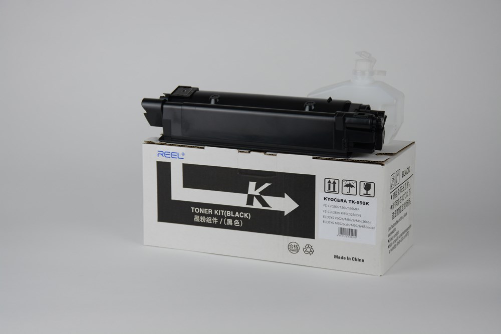 KYOCERA TK 590HC Reel Black Toner 200 gr   ECOSYS M 6026cdn M 6026cidn P 6026cd/ FS C 2026 2126 2526 2626MF P FSC 5250DN