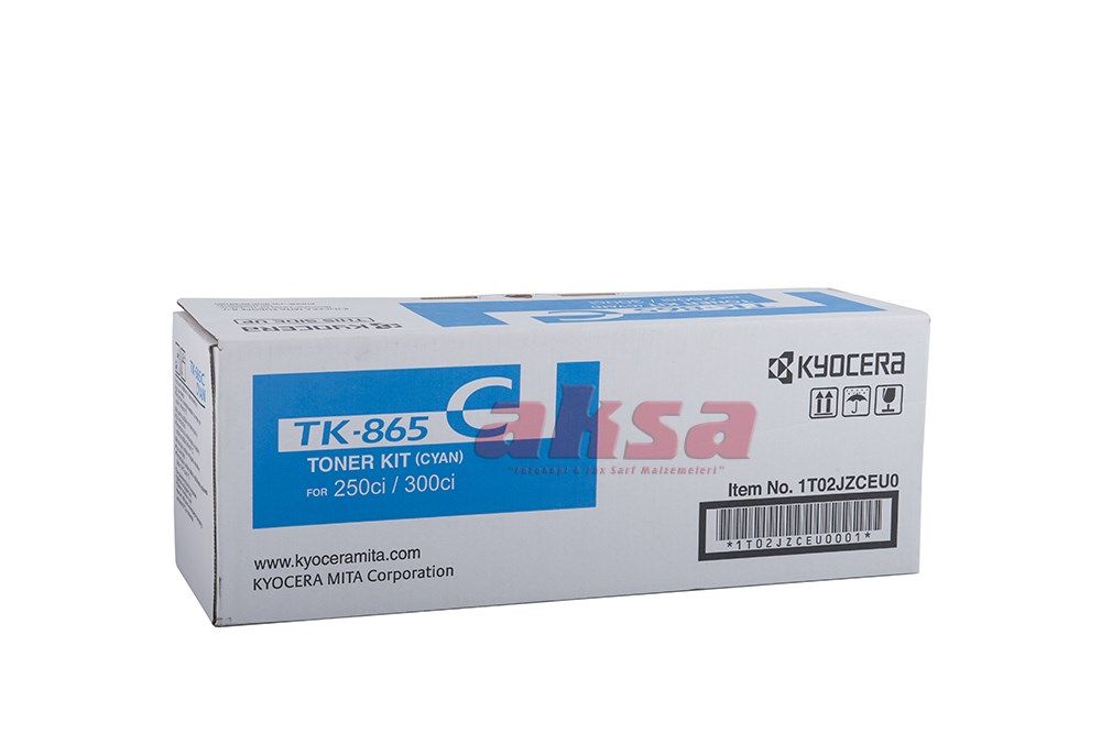KYOCERA TK 865 Orijinal Cyan Toner 12K 1TO2JZCEUO   Taskalfa 250ci Taskalfa 300ci Taskalfa 350ci