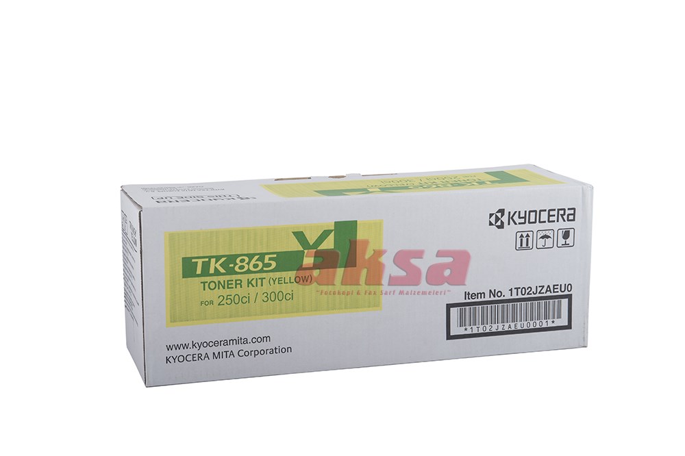 KYOCERA TK 865 Orijinal Yellow Toner 12K 1TO2JZAEUO   Taskalfa 250ci Taskalfa 300ci Taskalfa 350ci