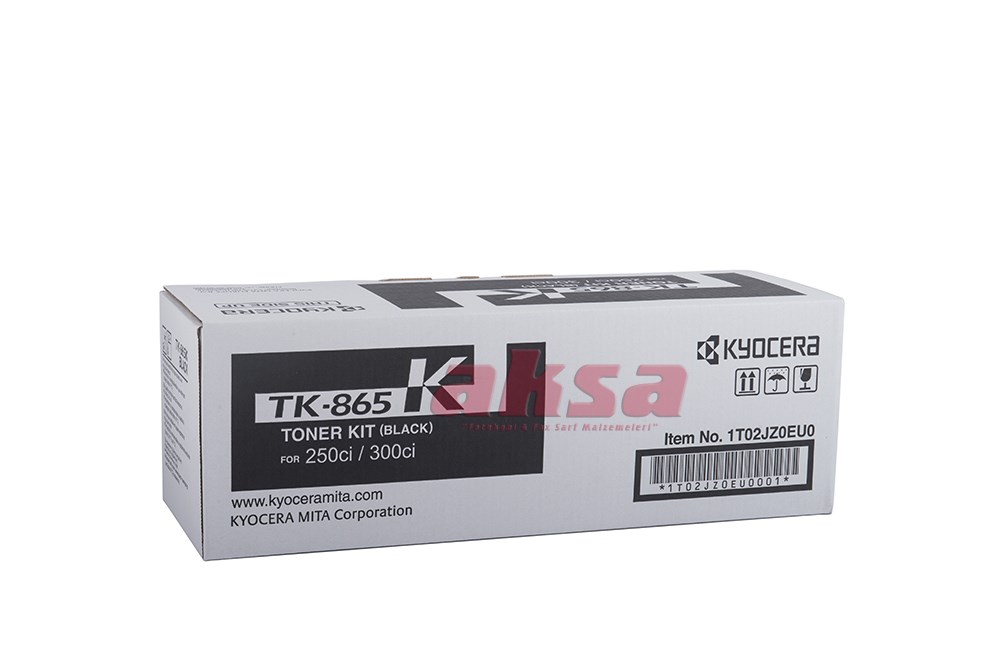 KYOCERA TK 865K Orijinal Black Toner 20K 1TO2JZOEUO   Taskalfa 250ci Taskalfa 300ci Taskalfa 350ci
