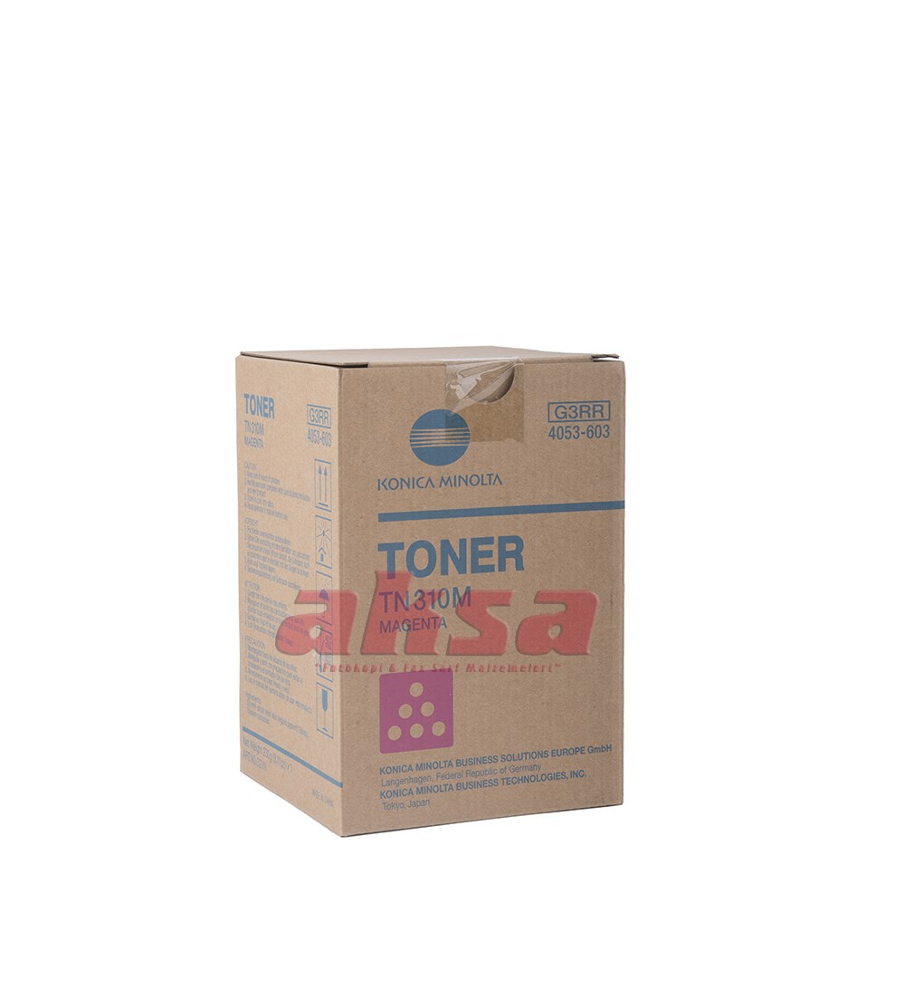 MINOLTA TN 310M Orijinal Magenta Toner 11 5K 4053 603 Bizhub C 350 C 351 C 450   BIZHUB C 350/ C 351/ C 450