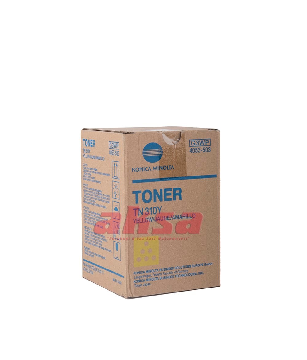 MINOLTA TN 310Y Orijinal Yellow Toner 11 5K 4053 503   BIZHUB C 350/ C 351/ C 450