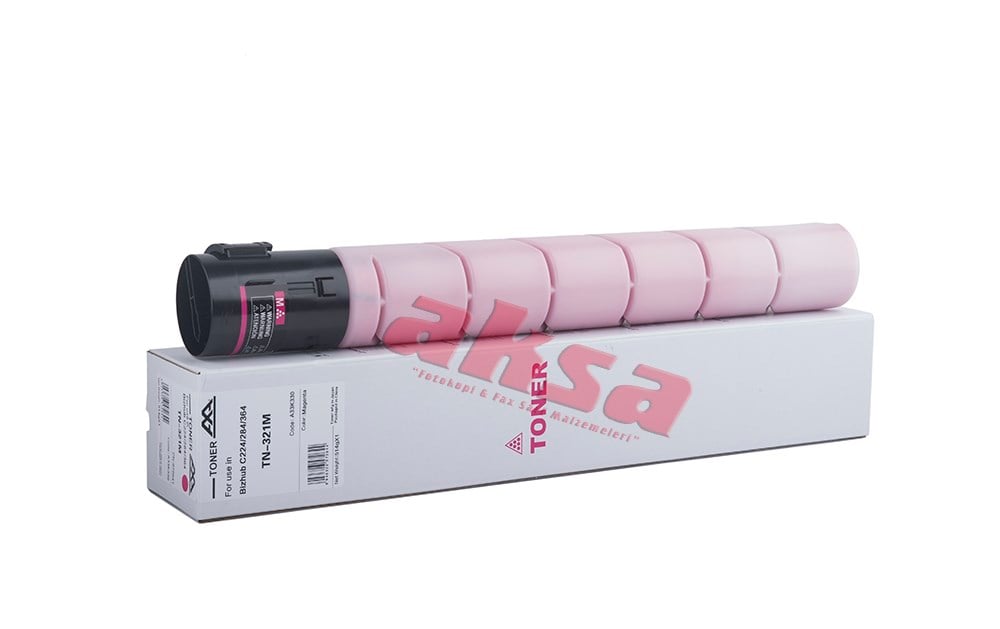 MINOLTA TN 321 M AA Magenta Toner 25K 514g Bizhub C 224 284 364 224e 284e 364e   Bizhub C 224 C 284 C 364 C 224e/ 284e/ OLİVETTİ MF 222/ 282/ 362  MURATEC MFX 2280/2880/3680