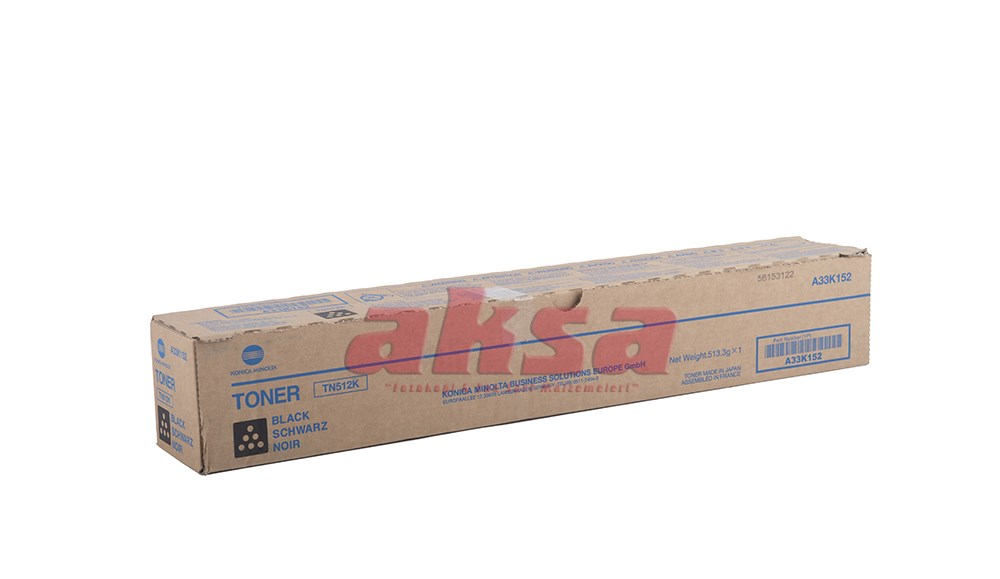 MINOLTA TN 512K Orijinal Black Toner Bizhub C 454 C 554 A33K152   BIZHUB C 454/ C 554