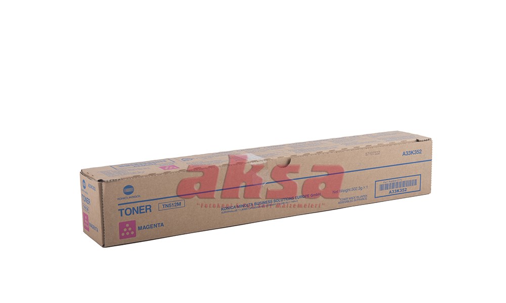 MINOLTA TN 512M Orijinal Magenta Toner Bizhub C 454 C 554 A33K352   BIZHUB C 454/ C 554