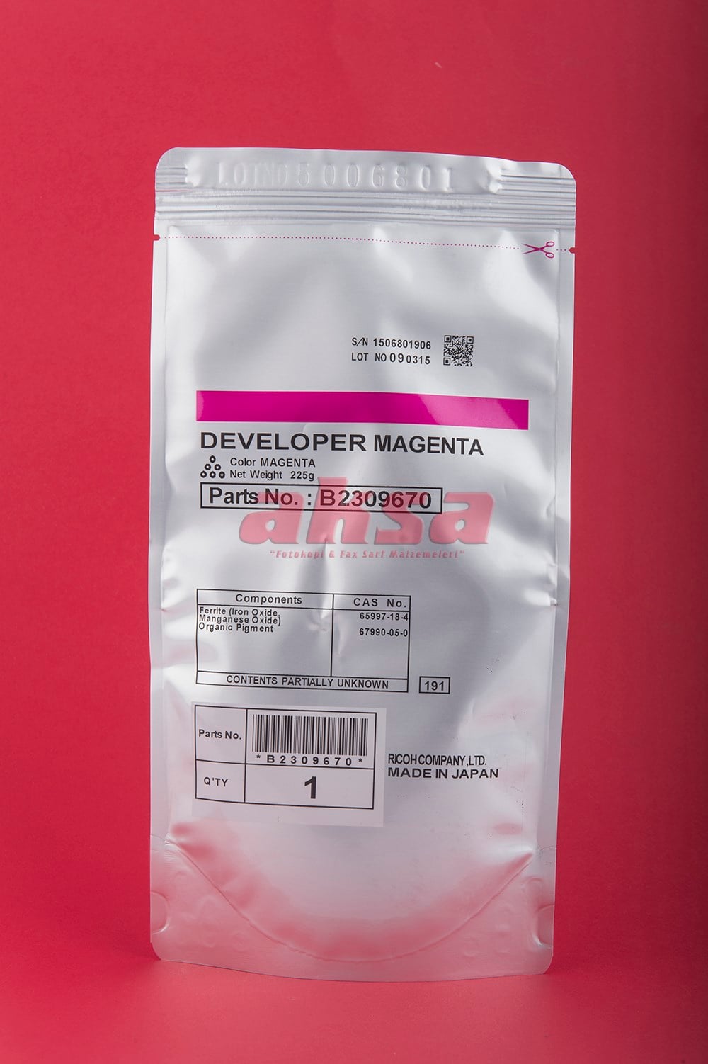 RICOH MPC 2500 C 3000 Orijinal Magenta Developer B2309670