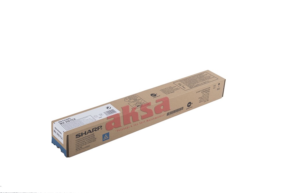 SHARP MX 31GTCA Orijinal Cyan Toner   MX 2301 2600 3100 4100 4101N 5000N 5001N