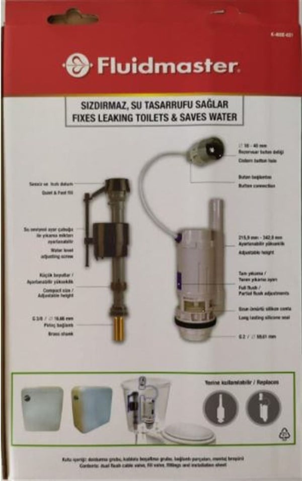 Fluidmaster Rezervuar Iç Takım Kıt 400 & 550 K-400E-031