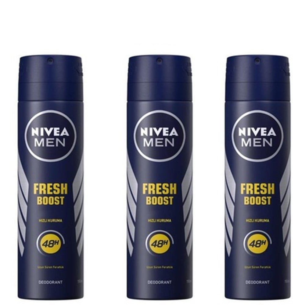 3 Adet Nivea Deo 150 Ml Fresh Boost Erkek