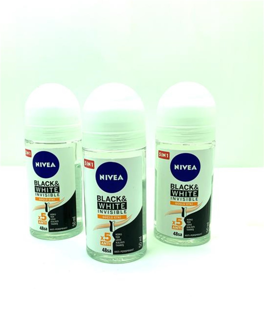 3 Adet Nivea Roll-on 50 Ml Black & White Ultimate Impact Kadın 