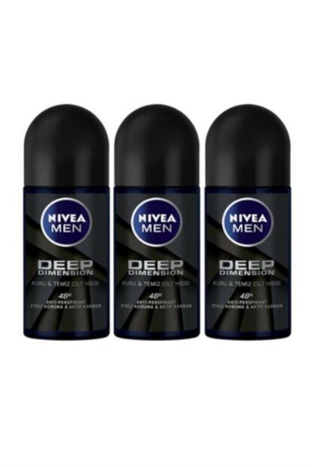 3 Adet Nivea Roll-On 50 Ml Deep Dımensıon Erkek