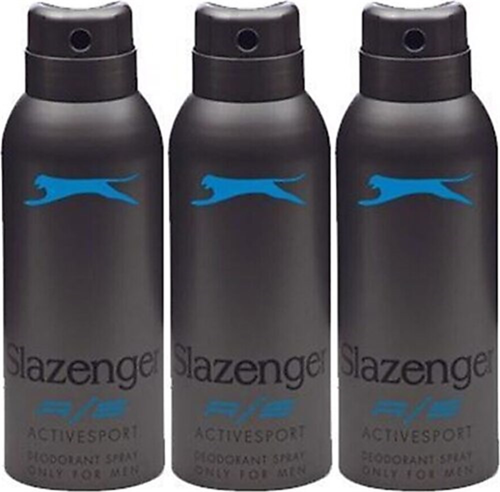 3 Adet Slazenger Active Sport Mavi Deodorant 150 Ml