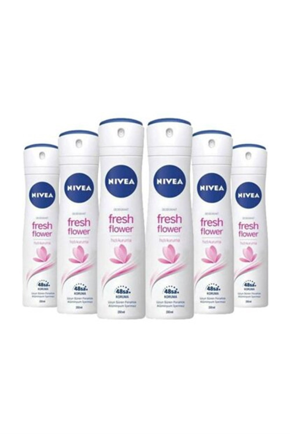 6 Adet Nivea Deo 150 Ml Fresh Flower Kadın 