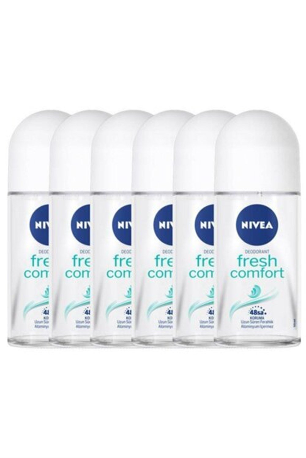 6 Adet Nivea Roll-On 50 Ml Fresh Comfort Kadın 