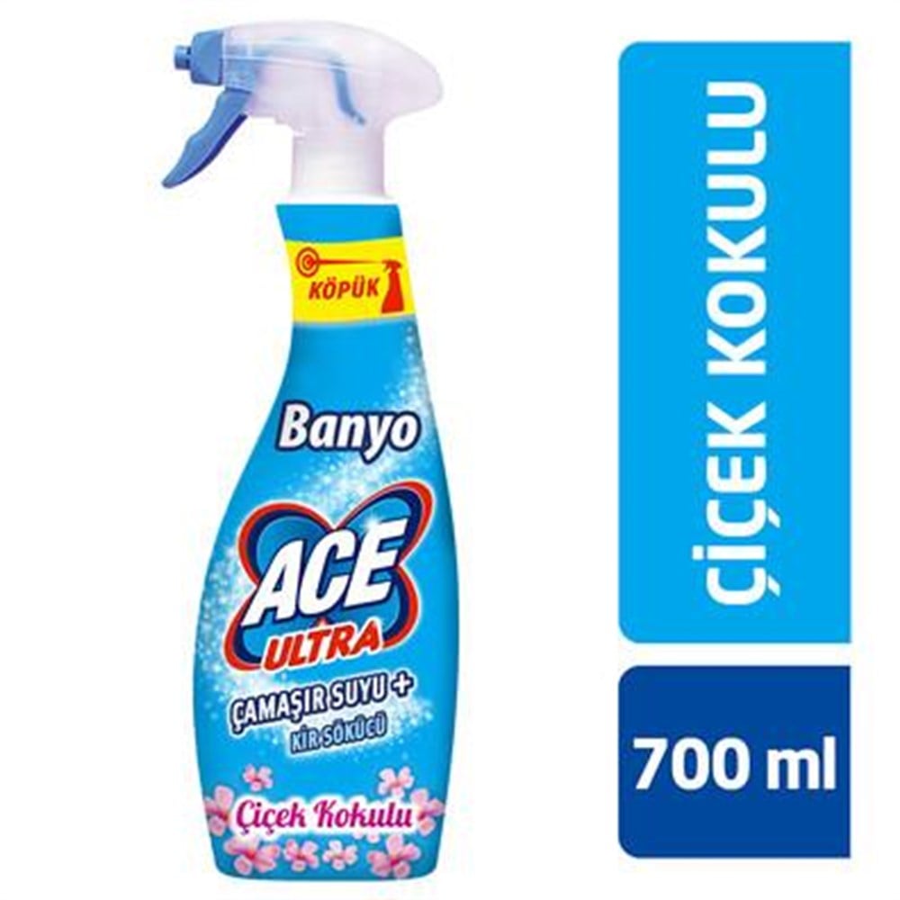 Ace Ultra Çamaşır Suyu Banyo Sprey Çiçek Kokulu 700 ml