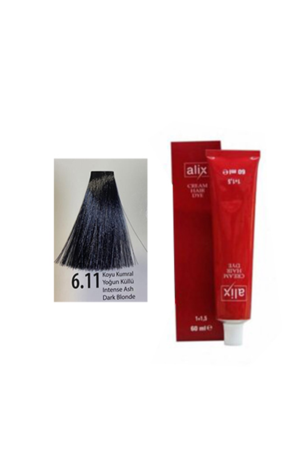 Alix Saç Boyası 60 Ml 6.11 Koyu Kumral Yoğun Küllü