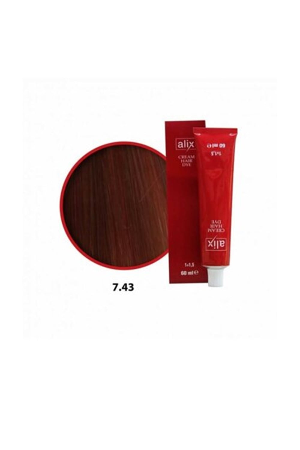 Alix Saç Boyası 60 Ml 7.43 Kumral Bakır Dore