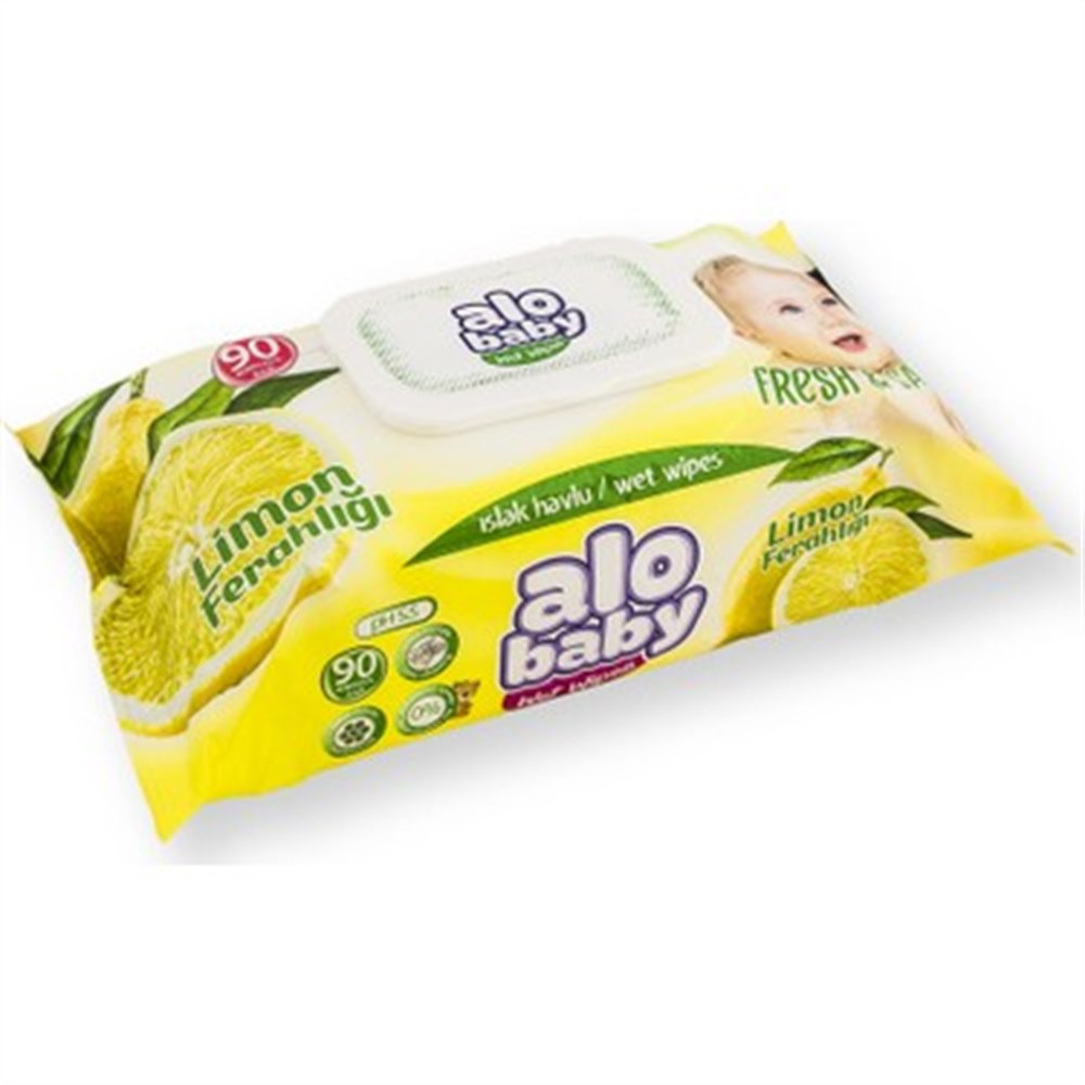 Alo Baby Islak Mendil 90'Lı Limon Ferahlığı