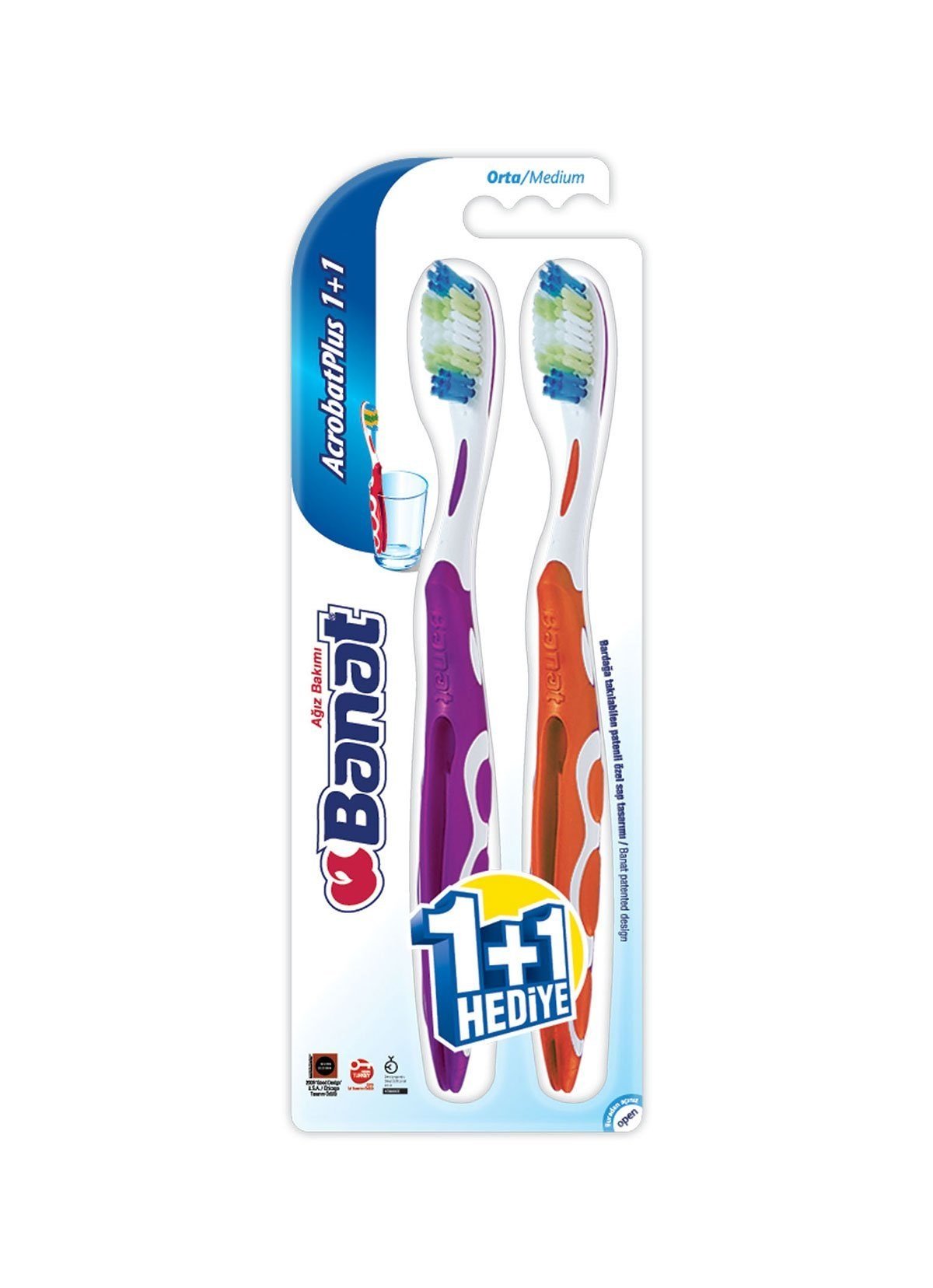 Banat Acrobat Plus Diş Fırçası 1+1