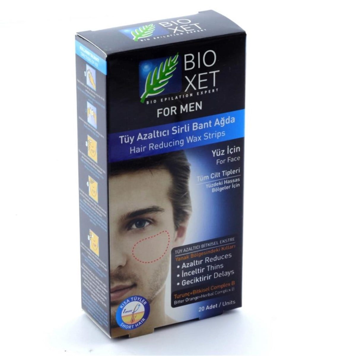 Bioxcet Tüy Azaltıcı Sir Ağda Bant For Men Erkeklere Özel 20 Li