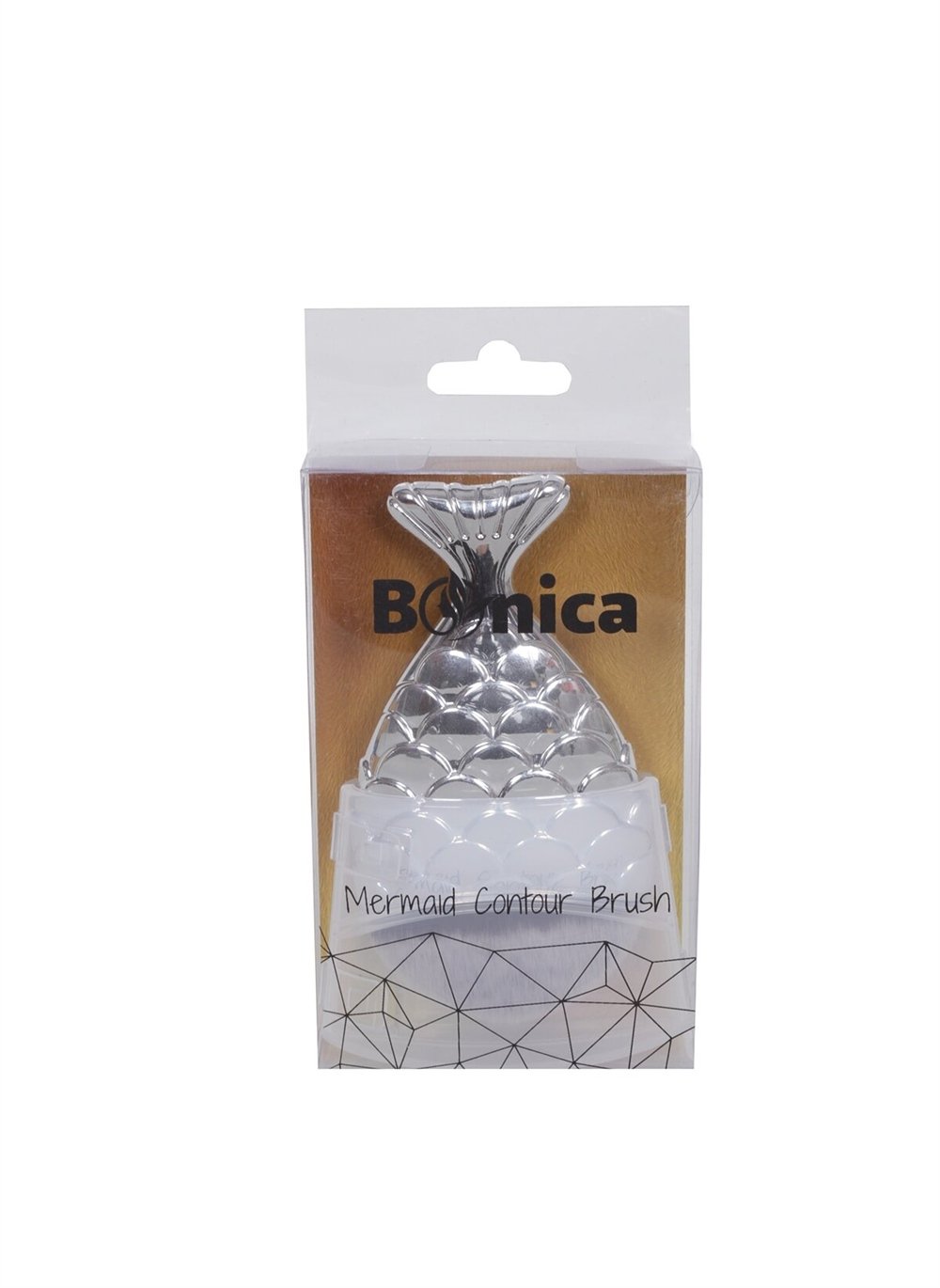Bonica Makyaj Fırça Balık Gümüş