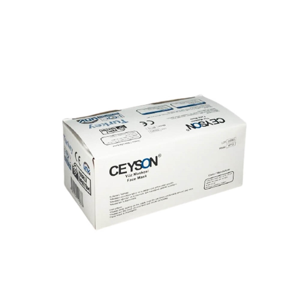 CEYSON YASSI LASTIKLI  CERRAHI MASKE PAKET 50LI