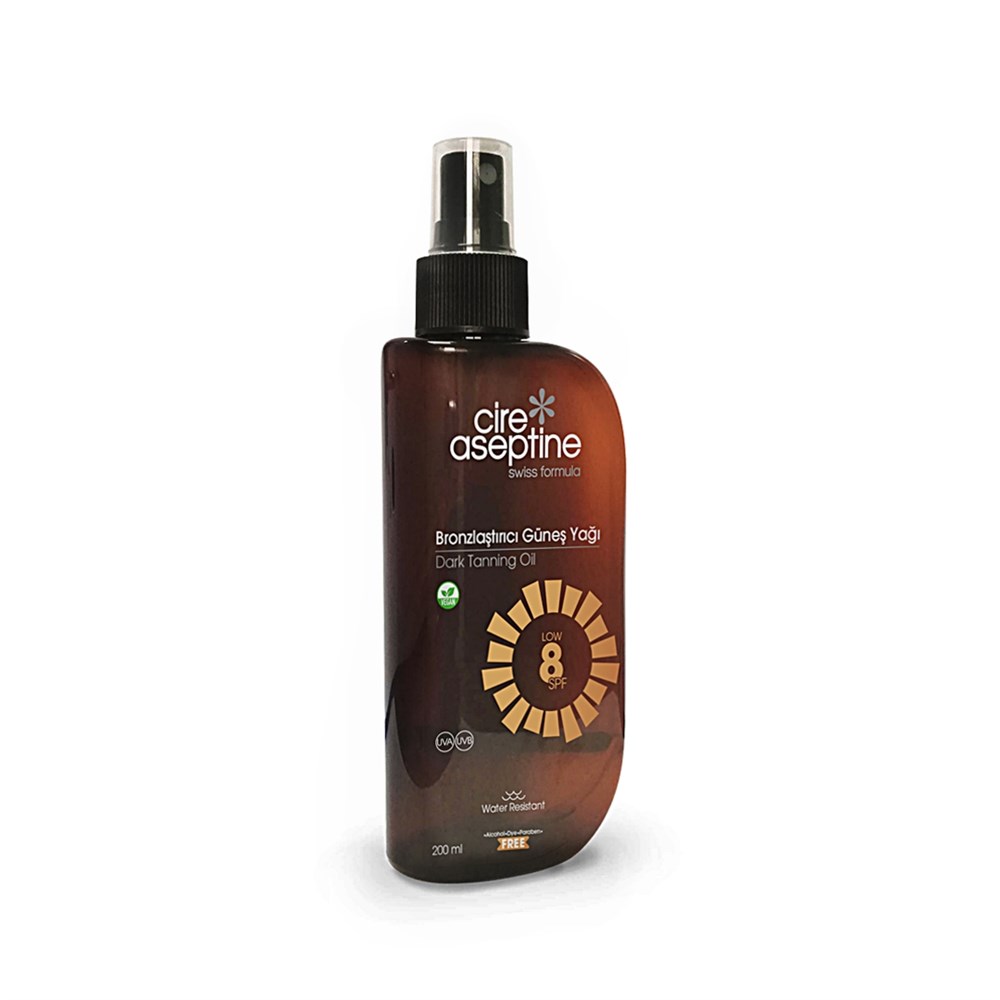 Cire Aseptine Bronzlaştırıcı Güneş Yağı SPF 8 200 Ml