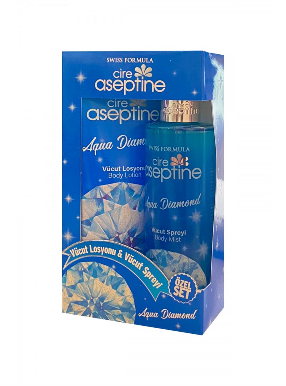 Cire Aseptine Vücut Losyonu & Vücut Spreyi Aqua Diamond 200 Ml + 200 Ml