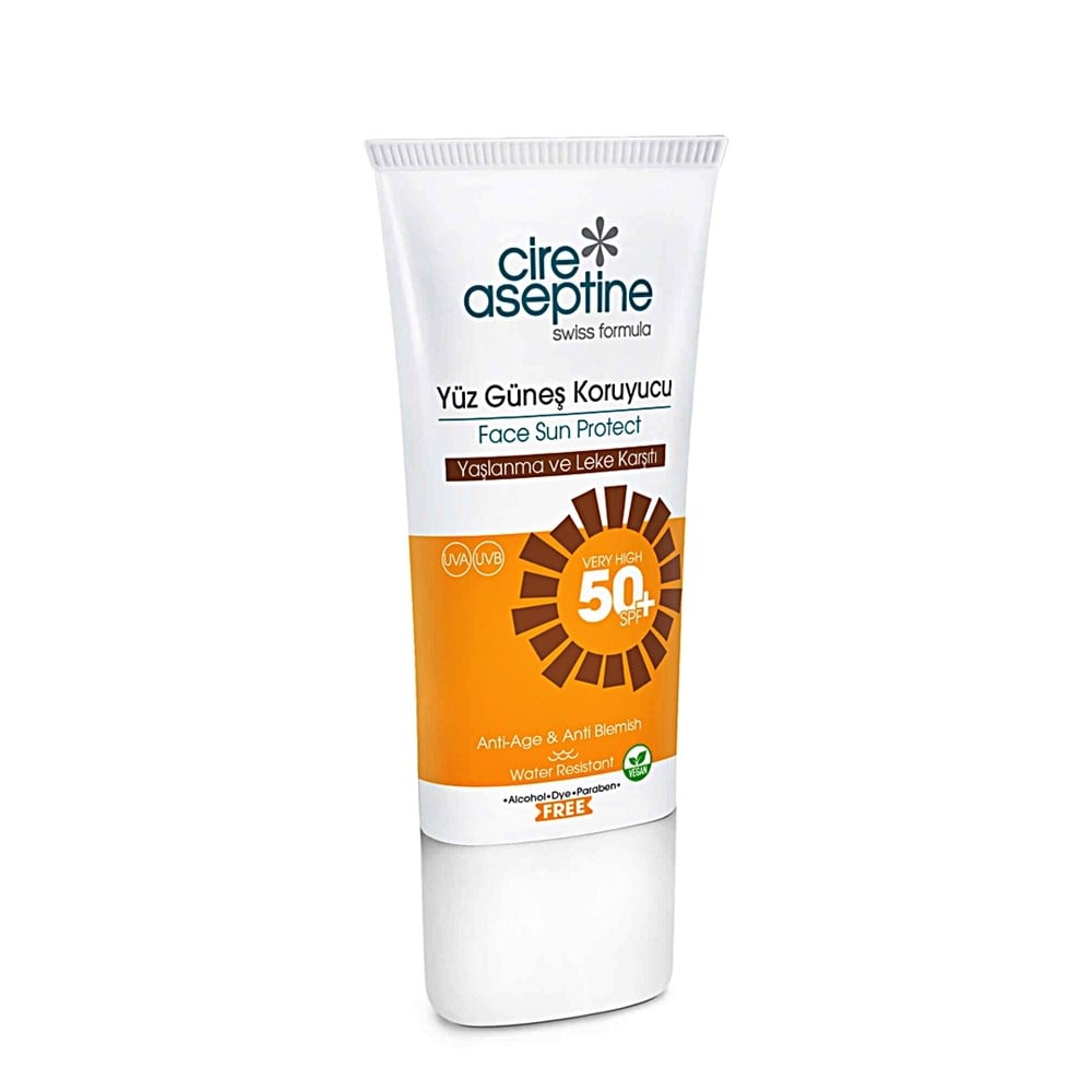 Cire Aseptine Yüz Güneş Koruyucu Yaşlanma ve Leke Karşıtı SPF 50+ 50 Ml