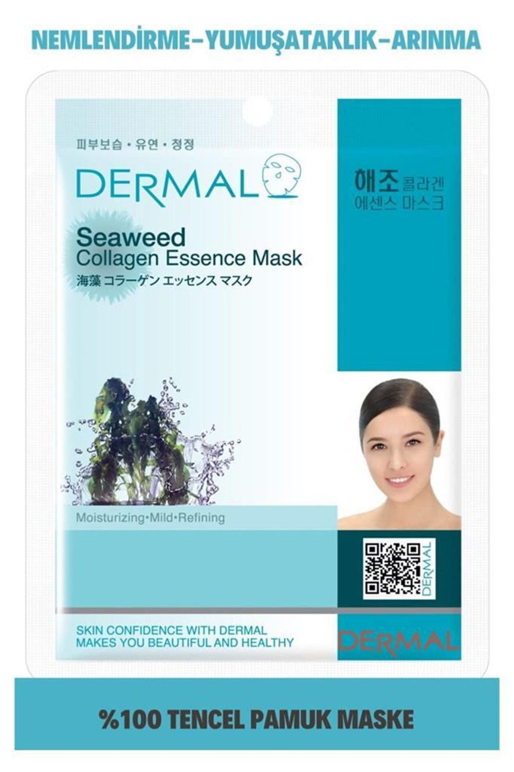 Dermal Kollajen Özü Tam Yüz Yüz Maskesi Yosun 23Gr