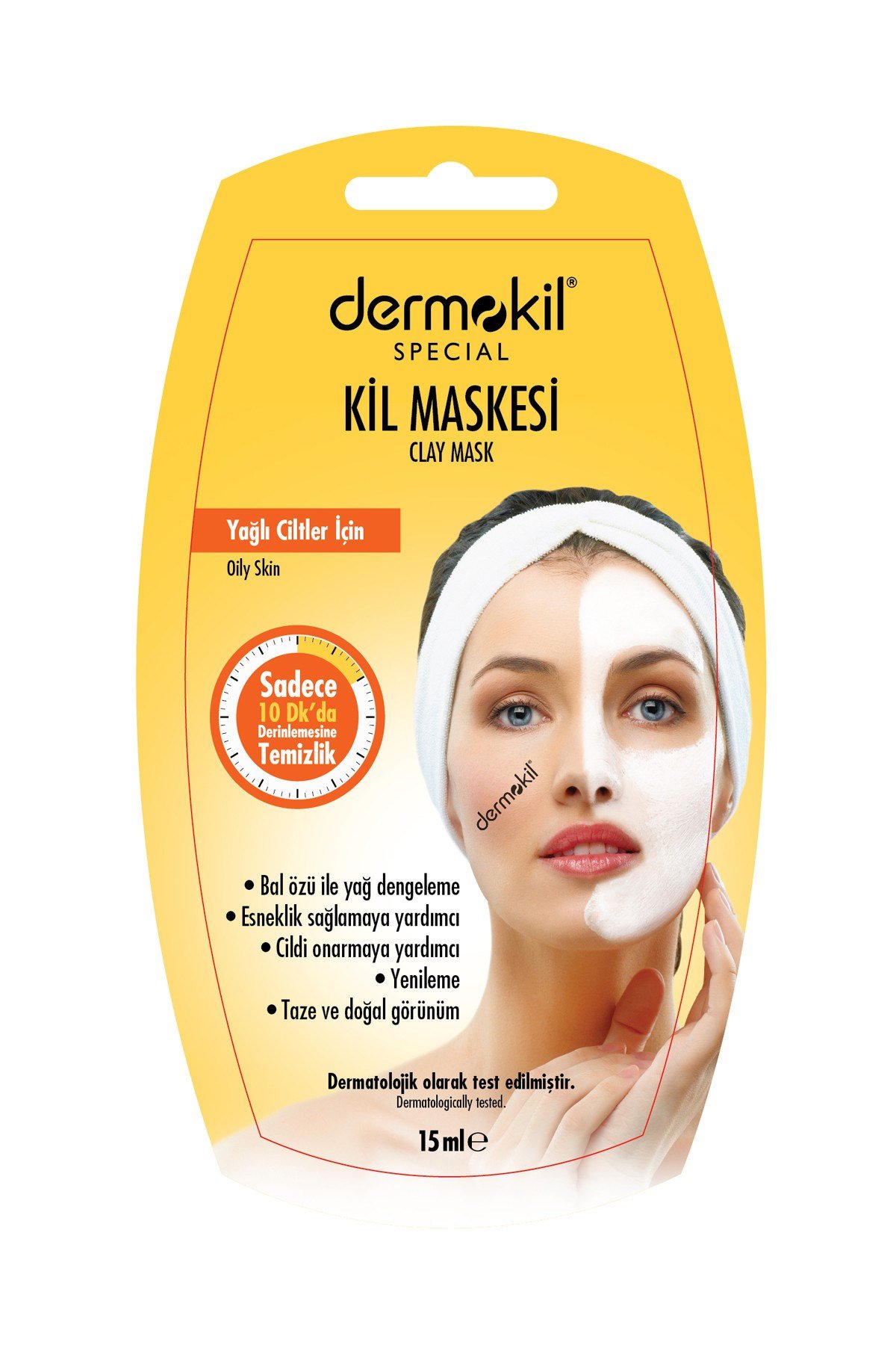 Dermokil Bal Özlü Yağlanma Karşıtı Maske 15 Ml