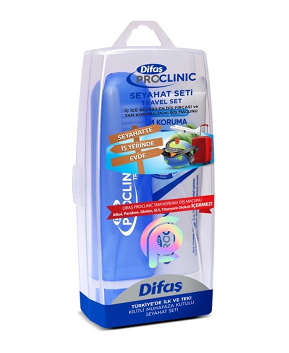 Difaş Seyahat Seti Kutulu Fırça+Macun 25ml