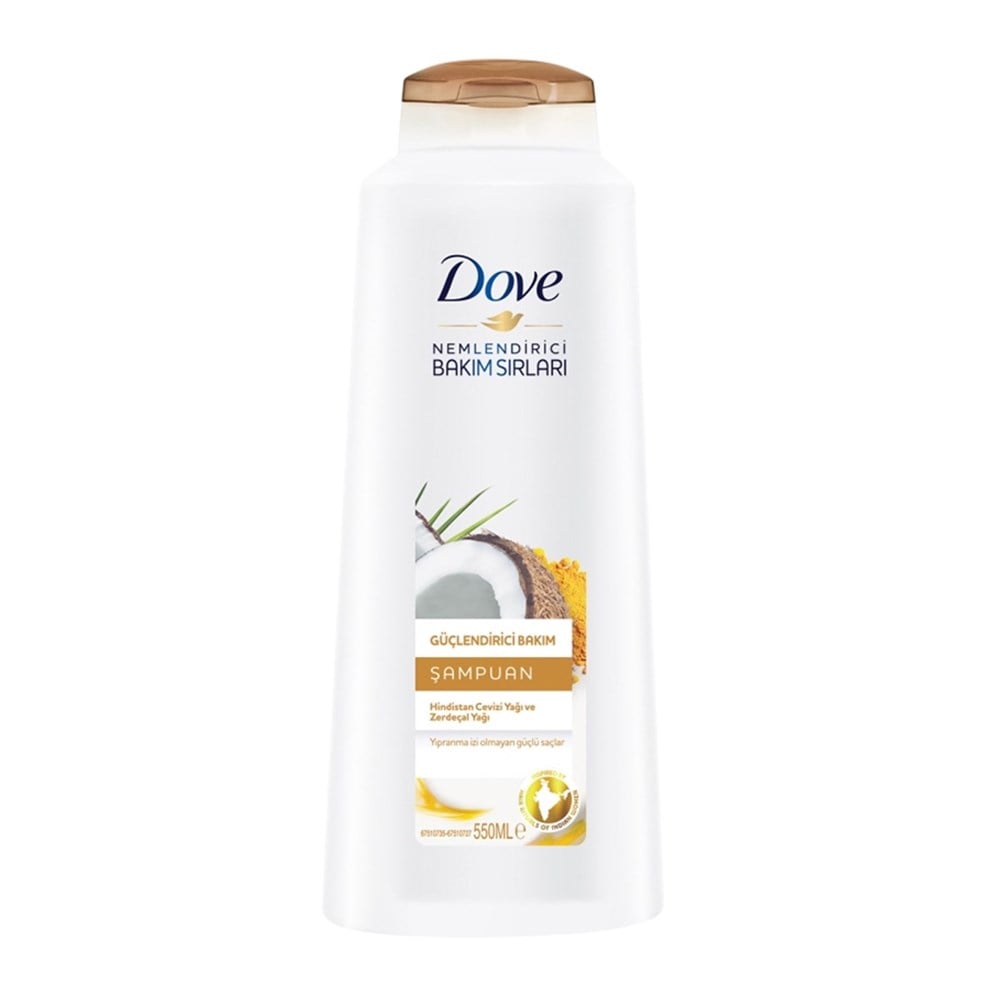 Dove Şampuan Güçlendirici Bakım Hindistan Cevizi Ve Zerdeçal Yağı 550 Ml