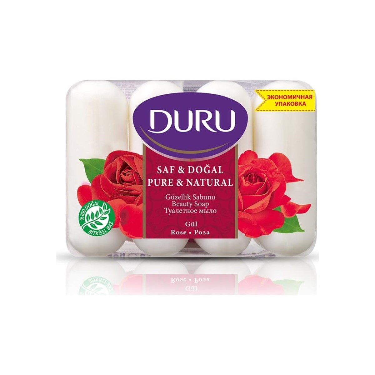 Duru Saf & Doğal Gül Güzellik Sabunu 280 Gr 4x70 Gr