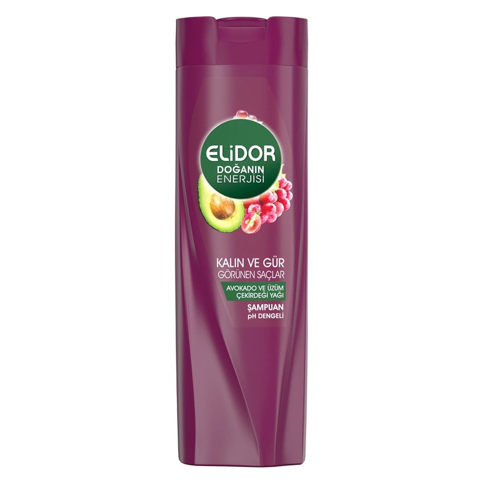 Elidor Şampuan 325 Ml Kalın Ve Gür Görünen Saçlar Avakado Üzüm Çekirdeği