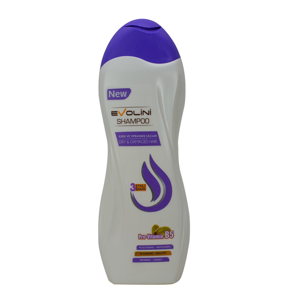 Evolini Kuru Ve Yıpranmış Saçlar İçin 3 Etkili Bakım Saç Şampuanı 600 Ml