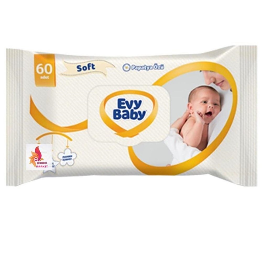 Evy Baby Kapaklı Islak Havlu 60 Lı
