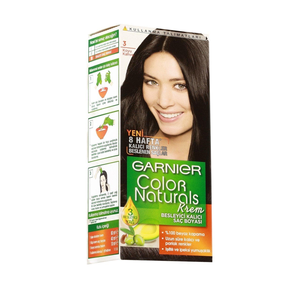 Garnier Color Naturals Saç Boyası 3 Koyu Kahve