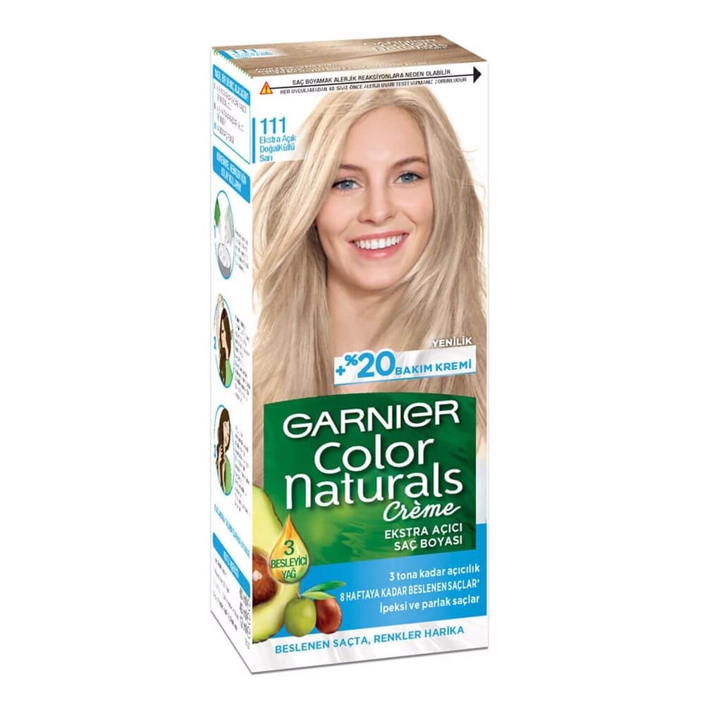 Garnier Color Naturals Turquıe 111  Extra Açık Doğal Küllü Kumral